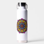Mandala-Blumen-Wasserflasche Trinkflasche (Vorne)