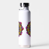 Mandala-Blumen-Wasserflasche Trinkflasche (Rechts)