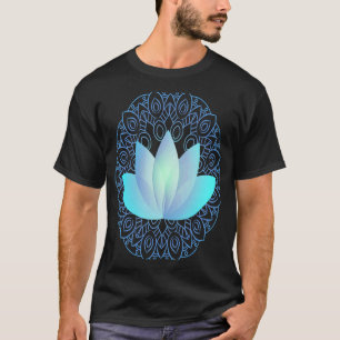Mandala-Blumen-Yoga-Geistige-Geometrie-Grafik T-Shirt