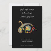 Mandala-Blumenkunst – Boho-Paisley-Poster-Design Save The Date (Vorderseite)