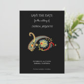 Mandala-Blumenkunst – Boho-Paisley-Poster-Design Save The Date (Stehend Vorderseite)