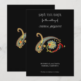 Mandala-Blumenkunst – Boho-Paisley-Poster-Design Save The Date