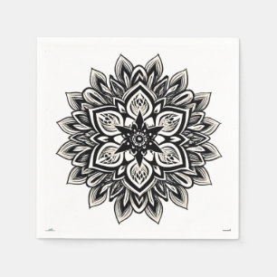 Mandala Blumenmuster Art Serviette