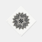 Mandala Blumenmuster Art Serviette (Ecke)