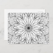 Mandala Blumenmuster Blume Postkarte (Vorne/Hinten)