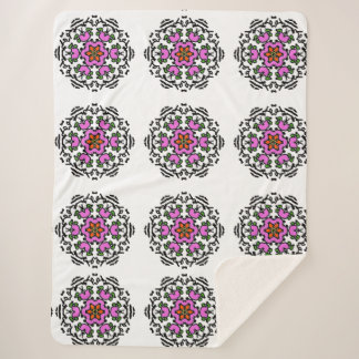 Mandala-Blumenmuster Sherpadecke