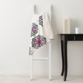 Mandala-Blumenmuster Sherpadecke (Beispiel)