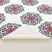 Mandala-Blumenmuster Sherpadecke (3/4)
