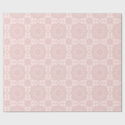 Mandala Blush Rose Gold Geschenkpapier (Flach)