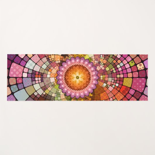 Mandala Bohemisch Mosaic Yoga Mat Yogamatte (Vorderseite (Horizontal))