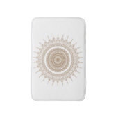 Mandala Bohemisch White Boho Badematte (Vorderseite Vertikal)