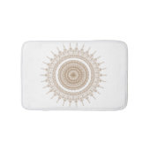 Mandala Bohemisch White Boho Badematte (Vorderseite)