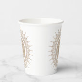 Mandala Bohemisch White Boho Pappbecher (Links)