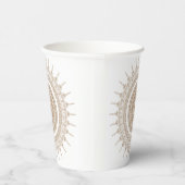 Mandala Bohemisch White Boho Pappbecher (Rechts)