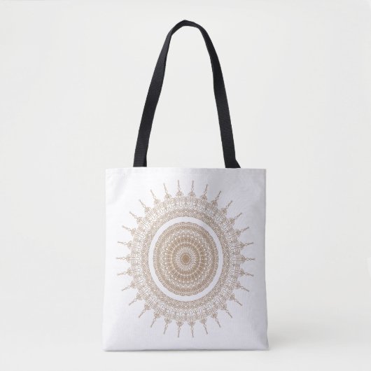 Mandala Bohemisch White Boho Tasche (Vorderseite)