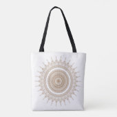 Mandala Bohemisch White Boho Tasche (Rückseite)