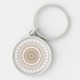 Mandala Bohemisch White Schlüsselanhänger