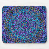 Mandala Boho Blue Aquamarin Lila Peacock Gold Magi Mousepad (Vorne)