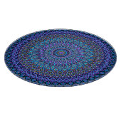 Mandala Boho Blue Aquamarin Lila Peacock Gold Magi Schneidebrett (Ecke)