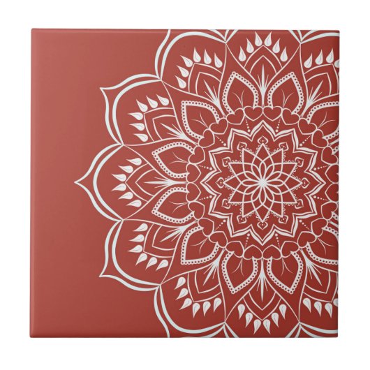 Mandala boho bohemian fliese (Vorderseite)