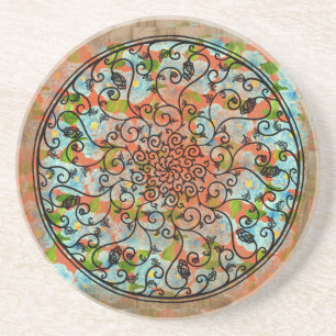 Mandala Boho Chic Rustic Stylischer Untersetzer