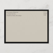 Mandala Boho Indian Elegant Black Wedding RSVP Einladungspostkarte (Rückseite)