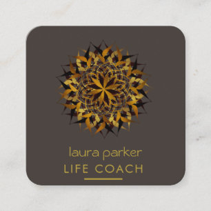 Mandala Boho Tribal Yoga Massage Therapie Quadratische Visitenkarte