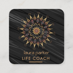 Mandala Boho Tribal Yoga Massage Therapie Quadratische Visitenkarte