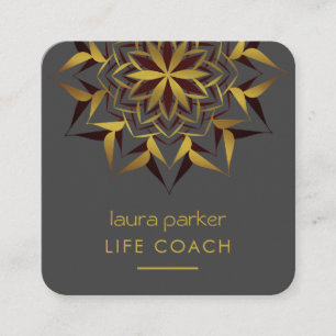 Mandala Boho Tribal Yoga Massage Therapie Quadratische Visitenkarte