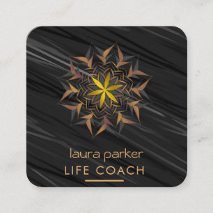 Mandala Boho Tribal Yoga Massage Therapie Quadratische Visitenkarte