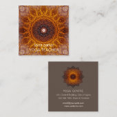 Mandala Boho Yoga Meditation Holistic Health Squar Quadratische Visitenkarte (Vorne/Hinten)