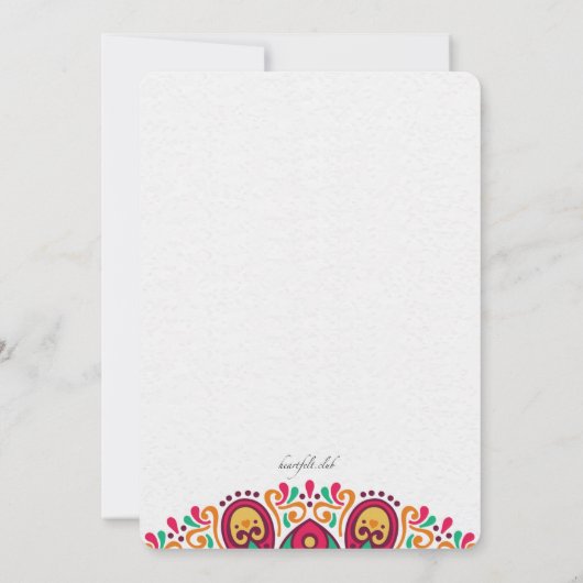 Mandala Borders 2 Einladung (Rückseite)