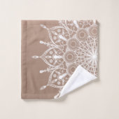 Mandala brawn badhandtuch set (Waschlappen)
