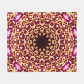 Mandala Brooch, geometrischer Vintager Hintergrund Fleecedecke (Vorderseite (Horizontal))