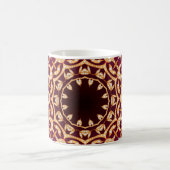 Mandala Brooch, geometrischer Vintager Hintergrund Kaffeetasse (Mittel)