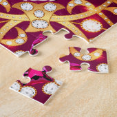 Mandala Brooch, geometrischer Vintager Hintergrund Puzzle (Seite)