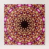 Mandala Brooch, geometrischer Vintager Hintergrund Puzzle (Horizontal)