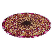 Mandala Brooch, geometrischer Vintager Hintergrund Schneidebrett (Ecke)
