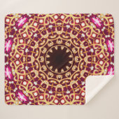 Mandala Brooch, geometrischer Vintager Hintergrund Sherpadecke (Vorderseite (Horizontal))