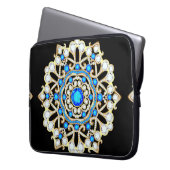 Mandala Brooch Schmuck, Design Element. Tribal eth Laptopschutzhülle (Vorderseite Links)