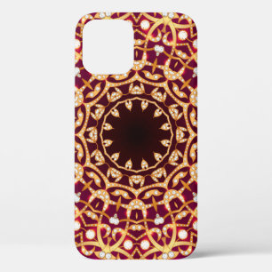 Mandala-Brosche, geometrischer Vintage-Hintergrund Case-Mate iPhone Hülle