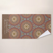 Mandala Brown Badehandtuch (Badehandtuch)