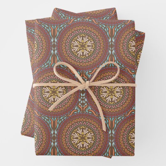 Mandala Brown Design Geschenkpapier Set (Beispiel)