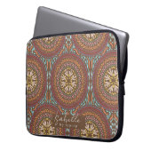 Mandala Brown Laptopschutzhülle (Vorderseite Links)