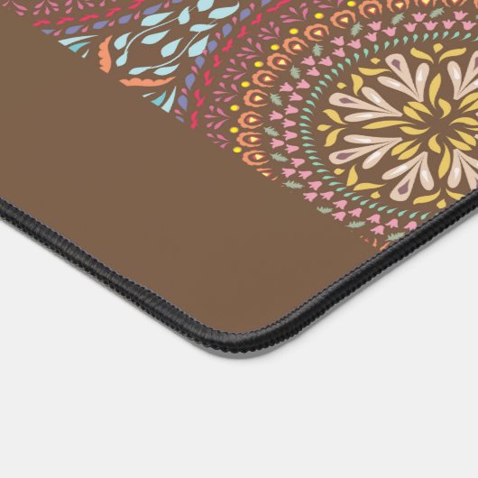 Mandala Brown Schreibtischunterlage (Ecke)