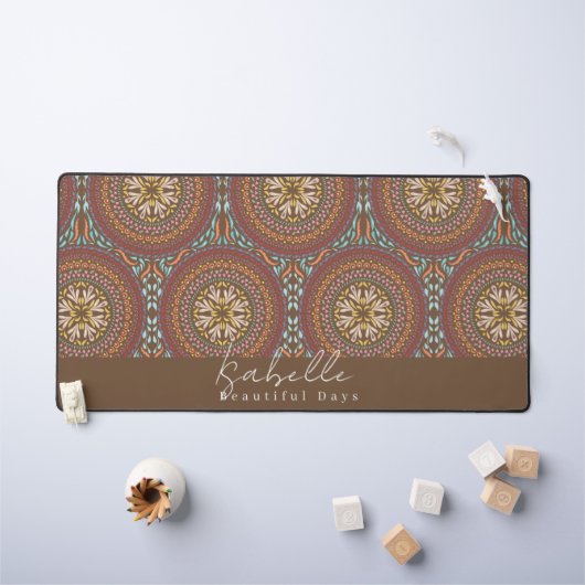 Mandala Brown Schreibtischunterlage (Kindertisch)