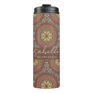 Mandala Brown Thermosbecher