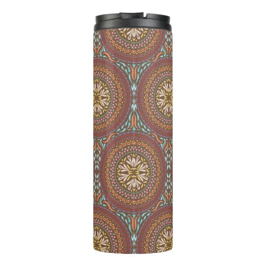 Mandala Brown Thermosbecher (Rückseite)