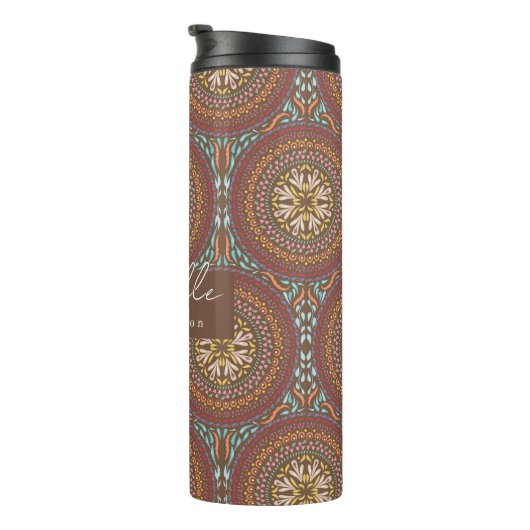 Mandala Brown Thermosbecher (Nach rechts gedreht)