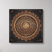 Mandala, Brown und Beige, StretchCanvas Print Leinwanddruck (Vorderseite)